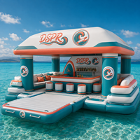 Plateforme flottante gonflable pour les loisirs à la maison sur le lac, quai aquatique spacieux pour les fêtes, la détente et les activités ludiques