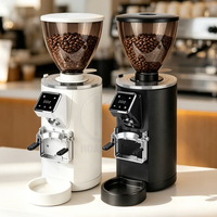 Moulin à café automatique professionnel avec mode de pesage de précision 0,1g et mode de minuterie, meule plate de 64mm pour expresso, idéal pour cafés et hôtels - Vente en gros
