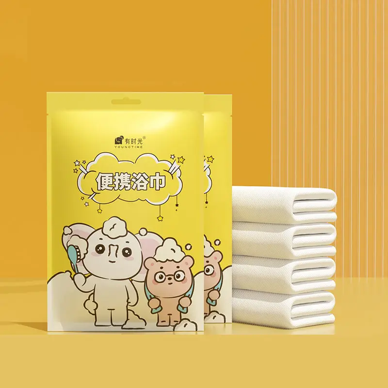 Hygiene Protection Public Bathroom Fluffy Soft Bath Towel Disposable High Quality Wholesale Portable Hotel Body Bath Towel