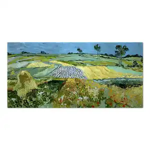 Fatta a mano arte astratta famosa tela campi di grano vicino a Auvers Vincent van Gogh riproduzione del paesaggio pittura