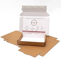 Boîte cadeau en papier kraft personnalisée avec logo imprimé, boîte d'expédition en carton écologique avec bande détachable pour cadeaux