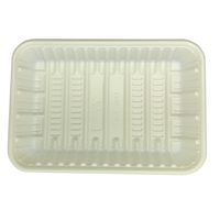 Bandeja de Comida Desechable CPLA, Ecológica, Rectangular, para Llevar, Platos Biodegradables para Frutas, Pescado y Carne
