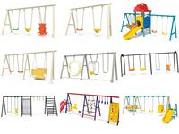 Flyingkids Balançoire tubulaire double pour enfants avec interaction sonore pour jardin et aire de jeux, à partir de 3 ans
