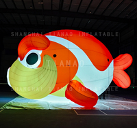 Modèle gonflable de poisson rouge de dessin animé gonflable d'animal de modèle gonflable de poisson rouge pour la décoration ou la publicité ou les événements
