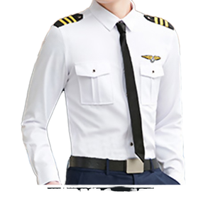 JXKRSZF Capitão Camisa Manga Longa e Curta Aviação Uniforme Piloto Terno para Capitães De Linhas Aéreas - Product Image 3