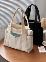 Sac en toile de créateur recyclable imprimé de logo personnalisé de haute qualité Grand sac fourre-tout en toile en coton naturel uni