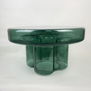 Mesa de vidro transparente verde 380*450mm Amber Blue <span class=keywords><strong>Pink</strong></span> Side <span class=keywords><strong>Table</strong></span> Mobiliário de jantar 55cm 38cm Varanda Mesa de quarto 2 pcs/Set - Product Image 2