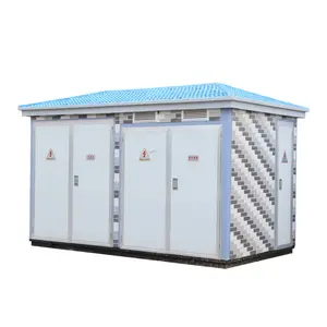 Combined outdoor preinstalled transformer substation box to high voltage distribution cabinet box-type substation