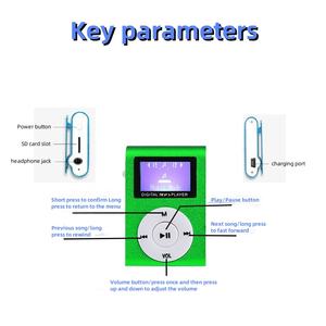 Ekran Met.al klip kartı ekleme MP3 müzik çalar Mini klip MP3 öğrenci taşınabilir çalar hediye toptan MP3 - Product Image 4