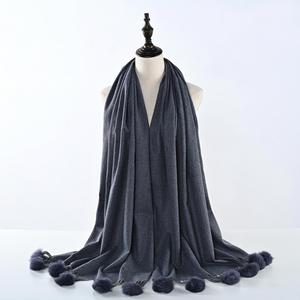 Winter Pashmina Wool Long Multifunction Fashion Solid Color Tassel <b>Shawl</b> Women's Scarf <b>and</b> <b>Wraps</b> - Product Image 5