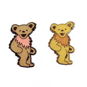 Top Selling Wholesale Design Custom Bear Anime Cartoon Cute Enamel Pin The Cartoon Bear Metal Custom Hard Enamel Pins