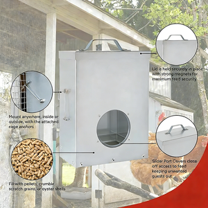 JH-Mech OEM Alimentador automático para aves <span class=keywords><strong>de</strong></span> corral Impermeable Eficiente Puerto medio 3 libras <span class=keywords><strong>Gravedad</strong></span> Alimentador y <span class=keywords><strong>bebedero</strong></span> para pollos - Product Image 3