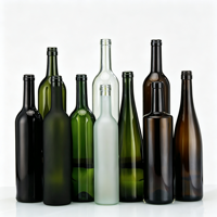 Bouteille de vin en verre de luxe personnalisée 25,3 oz 750 ml, emballage en verre ambré vert antique anti-lumière