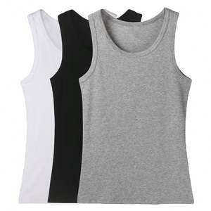 Joychuang buena calidad barato 100% algodón peinado hombres Camisetas interiores sin mangas tanque para entrenamiento para hombres - Product Image 1