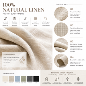 <span class=keywords><strong>Tissu</strong></span> en <span class=keywords><strong>lin</strong></span> pur 100% personnalisé, <span class=keywords><strong>largeur</strong></span> 280 cm, 165 g/m², linge de maison en <span class=keywords><strong>lin</strong></span> lavé à la pierre, poids lourd, pour la décoration intérieure - Product Image 2