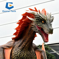 Modèle de dragon animatronique grandeur nature JN-Z224D pour extérieur, fabriqué à Zigong, dragon volant avec ailes, à vendre
