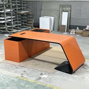 Luxuriöser Minimalistischer CEO-Schreibtisch für Chefbüro Moderner L-förmiger Bürotisch mit Stauraum für Bürogebäudebereiche - Product Image 2