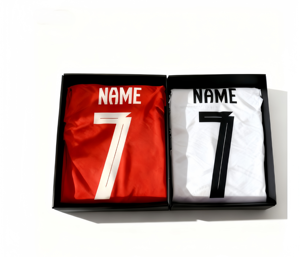 Pantalones Cortos de Fútbol para Hombre, Personalizados con Nombre de Equipo, Logotipo y Número, Corte Automatizado, Servicio Personalizado, Alta Calidad, Rojo y Blanco, 100% - Product Image 1