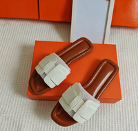 Nouvelles Pantoufles Décontractées Confortables et Plates pour Femmes, Tendance Mode d'Été, Extérieur, Dessus en PU, Semelle en Caoutchouc