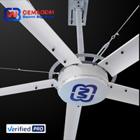2025 24ft Pmsm HVLS Ventilation industrielle Ventilateurs de plafond Débit d'air à volume élevé avec moteur direct 220v Personnalisé Direct de Malaisie