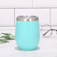 Gobelets en verre à vin à double paroi en acier inoxydable de 12oz vendus à des prix abordables