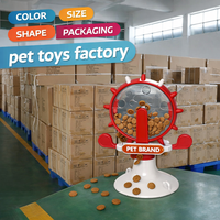 Dispensador de Premios para Gatos con Molinillo de Viento, Probado para la Seguridad, con Soporte de Succión de Silicona, Estructura de Plástico Duradero, para Venta al por Menor en Europa y América
