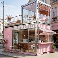 Maisons préfabriquées extensibles à deux étages, boutique de conteneurs de luxe, magasin de restauration rapide