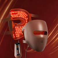 Masque facial LED en silicone flexible 3D avec logo personnalisé, 4 couleurs, thérapie par lumière infrarouge, appareil facial portable pour usage domestique