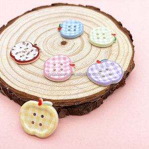 Bán buôn 2025 New Apple <span class=keywords><strong>Shape</strong></span> 4 lỗ Nút Dễ Thương trẻ em của Áo sơ mi nút quần áo nút - Product Image 5