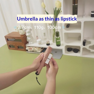 <span class=keywords><strong>Parapluie</strong></span> portable de style coréen et japonais, ultra léger, 110g, 3 plis, manuel, en fibre de carbone, avec revêtement UV <span class=keywords><strong>noir</strong></span> UPF50+, en pongé 190T - Product Image 3