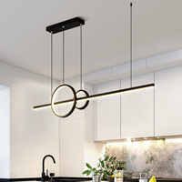 Pendentif Suspendu Salon Maison Ronde Led Moderne Long Lustre Simple Plafond Maison Pendentif Lumières Cuisine Îlot