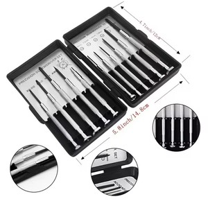 Ensemble d'outils de précision 11 pièces pour la maison : tournevis et clés, en acier, manuel, emballage OEM en seau - Product Image 2