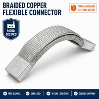 Connecteur de câble plat flexible en cuivre tressé mâle/femelle T2 avec contacts en laiton, taille personnalisable, pour sangle de mise à la terre de batterie EV