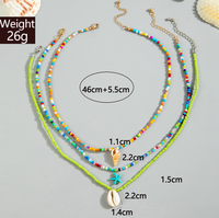 Collier tendance transfrontalier en coquillage et pierre naturelle, style bohème, avec pendentif conque perlée et étoile de mer, chaîne de clavicule