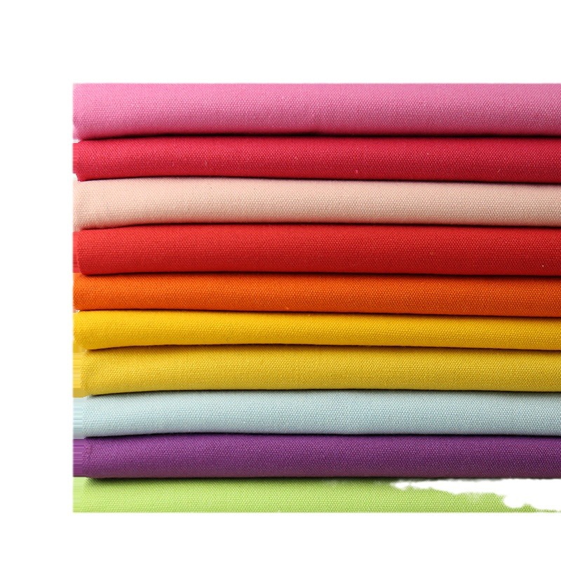 Factory Supply Durable 10oz 2x1 Woven Thick Canvas Plain Dyed Recycled Polyester/Cotton Fabric for Bags Tents Curtains Girls)