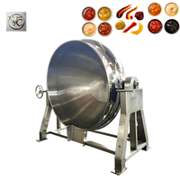 Chaudière à double enveloppe chauffante électrique FKJX FKJK-50 avec agitateur à spatule pour le mélange de sauce chili pour atelier de production alimentaire 380/220V