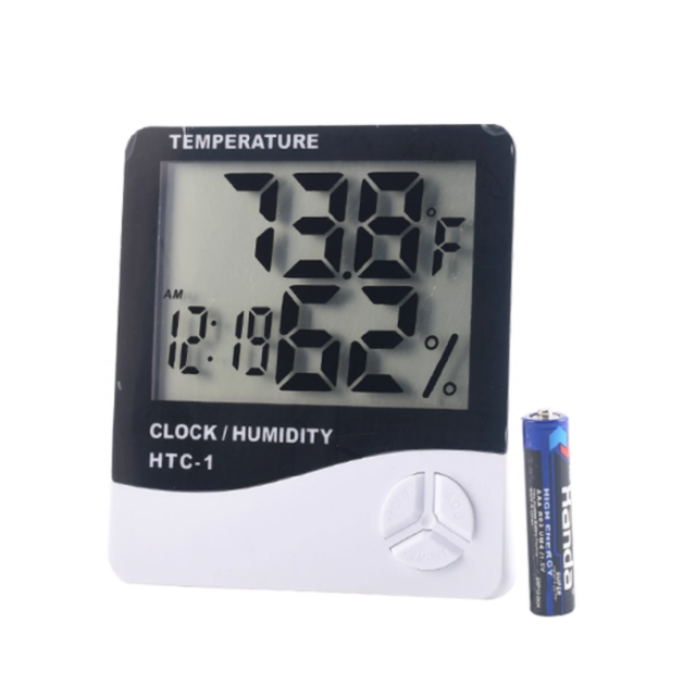 HTC-1 HTC-2 Electronic Digital Thermohygrometer High Precision Thermometer Thermometer with Alarm Clock