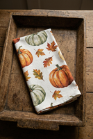 Serviettes de cuisine 100% coton, récolte d'automne, citrouille et feuilles d'érable, serviettes de cuisine saisonnières 40x60cm