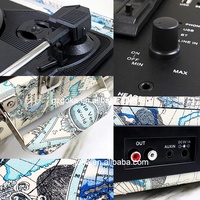 Reproductor de tocadiscos de alta calidad al mejor precio con varios suministros y reproducción de vinilo/AUXIN /Bluetooth/ USB/conector de teléfono/salida RCA/Cassette