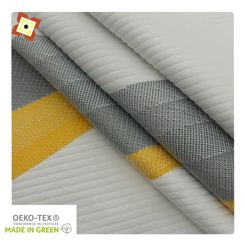 100% Polyester jacquard dệt kim phương thức sang trọng chần nệm vải sợi nhỏ Hữu Cơ tre vải nệm gối vải