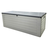 Armoire de rangement extérieure en plastique VERTAK 270L, abri de jardin, bac de rangement, armoire en plastique avec couvercle