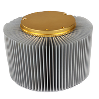 Radiateur en aluminium à conductivité thermique élevée pour lampe LED ronde, usiné CNC avec services de découpe, pliage et poinçonnage