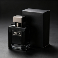 Flacon de parfum magnétique carré personnalisé pour homme, vaporisateur de brume parfumée 50 ml, avec emballage – Marque privée