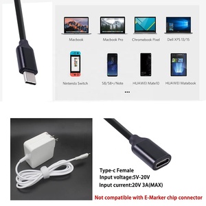 Cable de Extensión <span class=keywords><strong>USB</strong></span> <span class=keywords><strong>C</strong></span> Tipo <span class=keywords><strong>C</strong></span> de 60W 3A, Macho a Hembra, Conector de Cable de Carga Extensor Chapado en Oro, <span class=keywords><strong>0.5</strong></span>/1/1.5 <span class=keywords><strong>m</strong></span> - Product Image 5