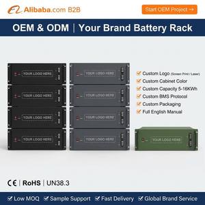 <b>Battery</b> Boxes Racks 51.2V 5KWh 10KWh 16KWh 20KWh Home Energy Storage Rack Mount Solar System OEM Wholesale CE - Product Image 6