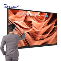Pantalla Plana Interactiva INGSCREEN Android 14 4+32GB 75 Pulgadas 4K Táctil de 20 Puntos con Sensor Infrarrojo Sin Contacto, Pizarra Digital Inteligente