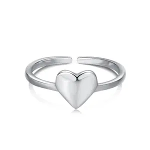 Dylam No Moq Fashion Design S925 Silver 18K Gold Plated Mama Collection Presents Mothers Day Gift Resizable Heart Rings
