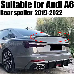 ใช้สำหรับ Audi A6 C8 ปี 2019 2020 2021 2022 สปอยเลอร์ ABS พลาสติก ลายคาร์บอนไฟเบอร์ ปีกหลังฝากระโปรงท้าย ชุดแต่งรถยนต์ - Product Image 1