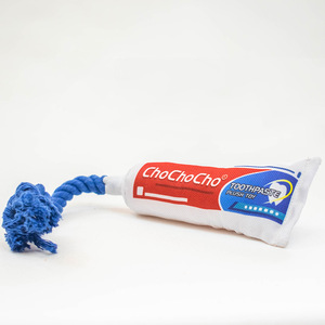 ChoCho Plush Chew <b>Toy</b> Toothpaste <b>Shape</b> Interactive Dog <b>Toy</b> Small Size Indoor Use - Product Image 2
