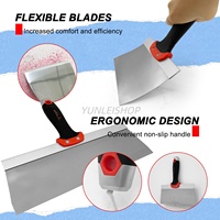 Ensemble de 5 spatules à mastic : 3 grattoirs en aluminium, grattoir à peinture de 6 pouces et spatule à peinture de 3 pouces, pour la réparation des murs et la décoration intérieure
